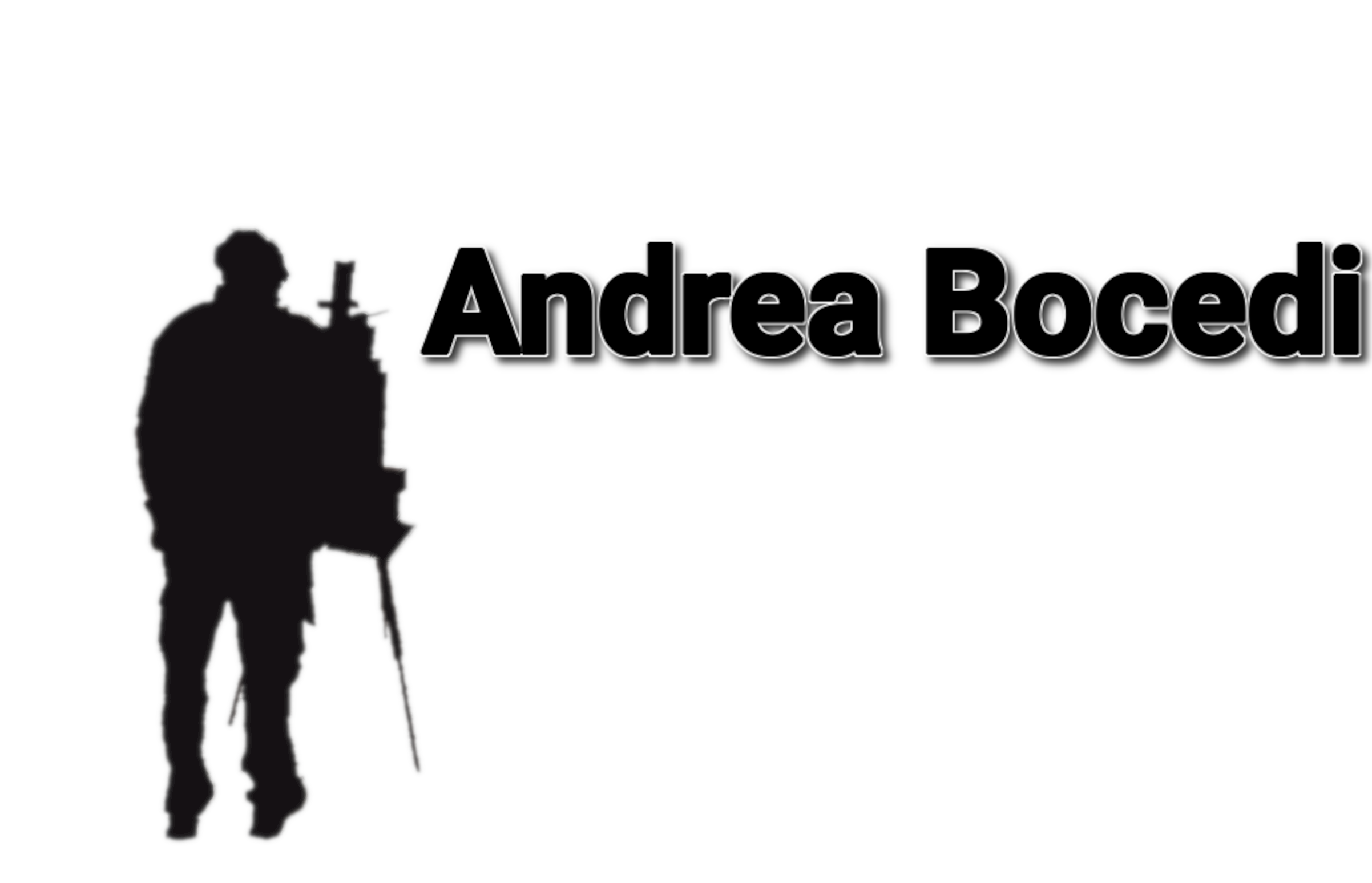 Silhoutte of a painter artist